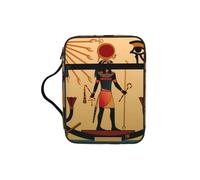 JEJEA Sun Old Egyptian Timeless Grace Print Large Bible Cover Case per le donne, borsa Bibbia Borsa Bibbia Storage Bag con cerniera tasca e maniglia