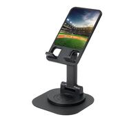 JEJEA Supporto cellulare rotante verde con stampa campo da baseball,Supporto per telefono cellulare per scrivania,Supporto per telefono regolabile, per tutti i telefoni