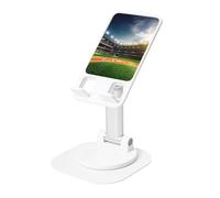 JEJEA Supporto cellulare rotante verde con stampa campo da baseball,Supporto per telefono cellulare per scrivania,Supporto per telefono regolabile, per tutti i telefoni