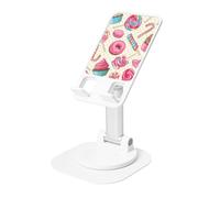 JEJEA Supporto per cellulare rotante con stampa a ciambella dolce lecca-lecca colorato, supporto per telefono cellulare per scrivania, supporto per telefono regolabile, per tutti i telefoni