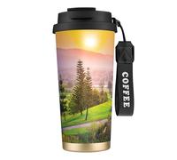 JEJEA Tazze isolate in acciaio inox con stampa di golf resort park, tazze da caffè a doppia parete, tazza da viaggio per casa e ufficio