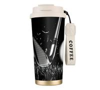 JEJEA Tazze isolate in acciaio inox con stampa golf in bianco e nero, tazze da caffè a doppia parete, tazza da viaggio per casa e ufficio