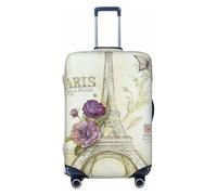 JEJEA Torre Eiffel 1 Stampa Valigie Copertura Protettiva Bagagli Da Viaggio Copertura Bagagli Lavabile Anti-Graffio, Nero , L