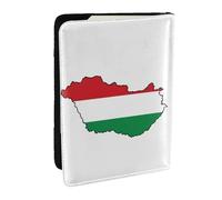 JEJEA Ungheria Bandiera Mappa Stampa Organizzatore di Viaggio Carte di Credito Caso Passaporto BookPassport Holder Cover Portafoglio forTraveling, Nero , Taglia unica