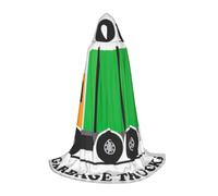 JEJEA Vestaglia con cappuccio con stampa "I Love Garbage Trucks" per Halloween, cosplay, feste di Natale, travestimento medievale rinascimentale