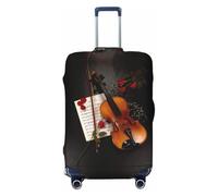 JEJEA Violino Spartito Musica Stampa Valigia Copertura Protector Viaggio Bagagli Copertura Valigia Lavabile Baggage Covers Anti-Scratch, Nero , L