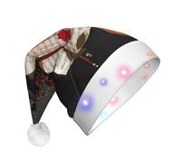JEJEA Violino Spartito Stampa Santa Hat Adulto Led, Cappello Di Natale Con Luci Per Le Donne E Gli Uomini Capodanno Forniture Per Il Partito