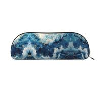 JEJEA Within The Tides - Astuccio in pelle con cerniera, astuccio, astuccio per matite, astuccio per matite, astuccio per matite, astuccio per trucchi e cosmetici, Oro, Taglia unica, Beauty case
