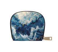 JEJEA Within The Tides Stampa Portafoglio Porta Carte Di Credito, Piccolo Portafoglio Porta Carte Con Cerniera, Porta Carte In Pelle, bianco, Taglia unica