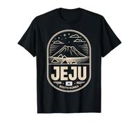 Jeju Corea del Sud Crema Emblema Viaggio Souvenir Maglietta