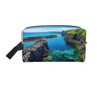 Jeju Island Korea Print Travel Organizer Trousse Cosmetici Borsa per Cosmetici Borsa per Uomo Donna, per Viaggi, Palestra Quotidiano