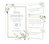 JEKA Gioco Fotografico per Matrimonio, 50 sfide fotografiche per Il Vostro Matrimonio, Divertente Gioco per Gli invitati, Sfida Fotografica per Gli Ospiti, Gioco per Il Matrimonio Perfetto