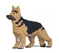 JEKCA | German Shepherd 01S-M01 - Kit Mattoncini da Costruzione, Sculture in Blocchi da Costruire, Kit da Collezione, Perfetta Idea Regalo