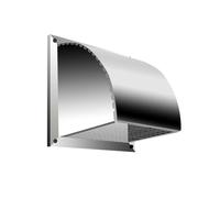 JEKKAH Protezione for pareti Esterne in Acciaio Inossidabile 201, Copertura for Presa d'Aria Antivento e Antipioggia e Copertura for Ventola di Scarico Quadrata, Design Integrato(12inch)