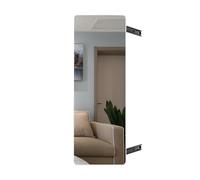 JEKKAH Specchio Girevole Push-Pull Pieghevole Incorporato, Specchio Estraibile Invisibile for Guardaroba, Specchio Scorrevole a Figura Intera, Uno Specchio con Molteplici Usi(White,130 * 40cm)