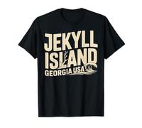 Jekyll Island Georgia Bold Vintage Viaggio Souvenir Maglietta