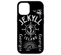 Jekyll Island Souvenir, Compass Rose, Barca a vela nautica Custodia per iPhone 12/12 Pro