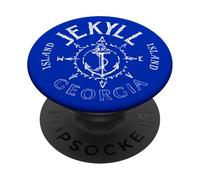 Jekyll Island Souvenir, Compass Rose, Barca a vela nautica PopSockets PopGrip Adesivo