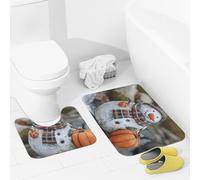 JEKYQ Set di tappeti da bagno 2 pezzi tappeti da bagno dipinti su roccia tappetini da bagno per bagno antiscivolo tappetini da bagno decorazione per la casa tappetino da bagno lavabile per vasca da