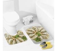 JEKYQ Set di tappeti da bagno 2 pezzi tappeti da bagno tappeti da bagno un piatto di gnocchi tappetini da bagno per bagno antiscivolo tappetini da bagno tappetini da bagno decorazione per la casa