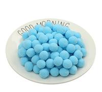 JekyTMP 200 Pezzi 10mm Pompon Cotone Pompom Palla Mini Ponpon Palline Deco Pom PON Natalizi Pom Pom Colorati Piccoli PON PON Passamaneria Pompon Piccole PON PON per Fai da Te (06_ Lago Blu)