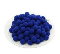 JekyTMP 300 Pezzi 20mm Pompon Piccole PON PON Passamaneria Pompon Cotone Pompom Palla Mini Ponpon Palline Deco Pom PON Natalizi Pom Pom Colorati Piccoli PON PON per Fai da Te (17_ Blu Reale)