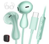 Jelanry Auricolari con cavo USB-C Cuffie semi-intrauricolari con microfono | Auricolari di tipo C per iPhone 17/16/15 Samsung S26 S25 S24 OnePlus 15 14 13 12 Auricolari auricolari semi-in cablati per
