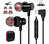 Jelanry Auricolari USB C cablati con microfono per iPhone 16 15 iPad Air Pro, gomito magnetico in-ear Tipo-C Jack Auricolari HiFi Stereo Controllo del volume per Samsung Flip Fold 6 Galaxy S24 S23
