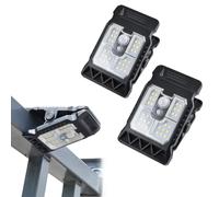 Jelaqmot 2PCS Outdoor Solar Clip Light with Motion Sensor, Waterproof LED Solar Fence Lights, Clip-On Solar Powered Motion Sensor Lights for Patio, Yard, Garden, Walkway (A-LED Style)