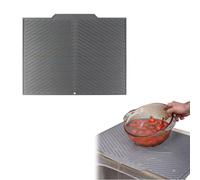 Jelaqmot Multi-functional Silicone Drying & Heat-resistant Mat, Silicone Dish Drying Mat, Sloped Draining Mats for kitchen counter, Fast Drainage, Anti-Slip & Easy to Clean (B)