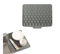 Jelaqmot Multi-functional Silicone Drying & Heat-resistant Mat, Silicone Dish Drying Mat, Sloped Draining Mats for kitchen counter, Fast Drainage, Anti-Slip & Easy to Clean (A)
