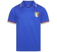JELEX Camicia da Uomo Retro History, con logo ricamato e maniche corte, design nostalgico per i tifosi di calcio, ideale per i collezionisti, XL