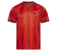 JELEX Retro History - Maglia da uomo, con logo ricamato e maniche corte, design nostalgico per gli appassionati di calcio, ideale per collezionisti, Albania, L