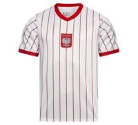 JELEX Retro History - Maglia da uomo, con logo ricamato e maniche corte, design nostalgico per gli appassionati di calcio, ideale per collezionisti, Polonia, M