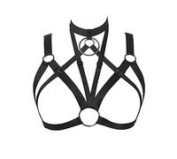 Jelinda, reggiseno da donna con cintura elastica regolabile per il corpo, reggiseno a gabbia - nero - Taglia Unica