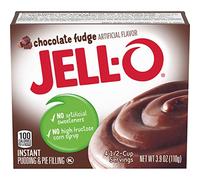 Jell-O Instant Pudding and Pie Filling, Chocolate Fudge, 3.9-Ounce Boxes (Pack of 6)