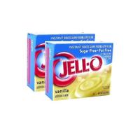 Jell-O Instant Vanilla Pudding - Senza zucchero - Senza grassi - 2 confezioni da 28 g ciascuno - serve 4 1/2 tazze ciascuno - totale di 56 g - serve 9 tazze