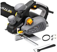 JELLAS Piallatrice Elettrica 850W, 16,000rpm Pialla, Piallatura 82mm Larghezza e 3mm di Profondità, Cavalletto, Spazzole di Carbone di Ricambio e Cinghia di Gomma, Sacchetto per la Polvere