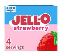 Jello Gelatina Jell-O di Fragole senza Zucchero - 8.5 g