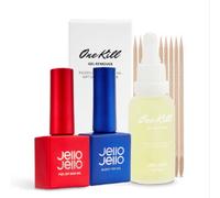Jello Jello Peel Off Base Glossy Top One Kill Remover 3 pz Gel Unghie K-Beauty