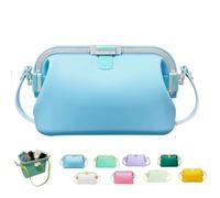 Jelly Bean Beach Bag,Waterproof Silicone Tote Bag,Foldable Top-Handle Bags