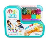 Jelly Blox - I miei animali domestici - My pets and Me - 20 blocchi da costruzione tattili di forme diverse - Giochi di costruzione per bambini dai 2 anni - Blocchi estensibili e flessibili
