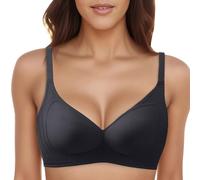 Jelly Glue Soft Support Three Letter Underwear for Women Fashion High Looking Solid Cups No Steel Ring U Shaped Beautiful Back Bra, Black, XL(Beige,L)
