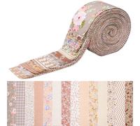 Jelly Roll Fabrics, 42 strisce di tessuto in cotone per trapuntare, artigianato e cucito, 14 pretagliati floreali vintage da 6,3 x 50,8 cm