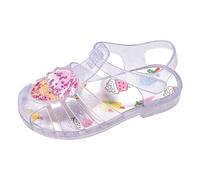 Jelly Shoes Bambina Trasparenti 24-35 EU in PVC con Motivi Frutta e Strappo Sandali Ragnetto Comodi Casual Sandali Plastica Mare Schiava Scarpe da Principessa Eleganti per Spiaggia Viaggio Outdoor,27