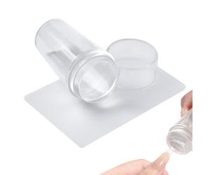 Jelly Stamper - Silicone di lunga durata, con punta francese di elasticità, stampino a gelatina corto per gli amanti 'arte della manicure che cercano la perfezione nel d