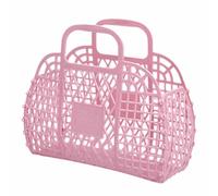 Jelly Tote, Jelly Bags, Flexible Structure Lightweight Build Gift Ready Stylish Accessory, Reusable Basket for Kids, Halloween, Bridal, Easter Basket 8.66x8.66x2.95 Inches