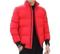 JELLYB Piumino Uomo Urbano Gioventù Moda Tendenza Splicing Uomo Sci Giacca Autunno Inverno Colletto In Piedi Cardigan Ispessimento All'Aperto Caldo Uomo Invernale Giacca C-Red L