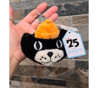 Jellycat 25 Anni Anniversario Nero Jack Mascotte Cat Testa Borsa Fascino Peluche