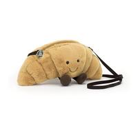 Jellycat Amuseables - Borsa in peluche con croissant, 26,7 cm, borsa a tracolla e borsa a tracolla, borsa divertente e unica